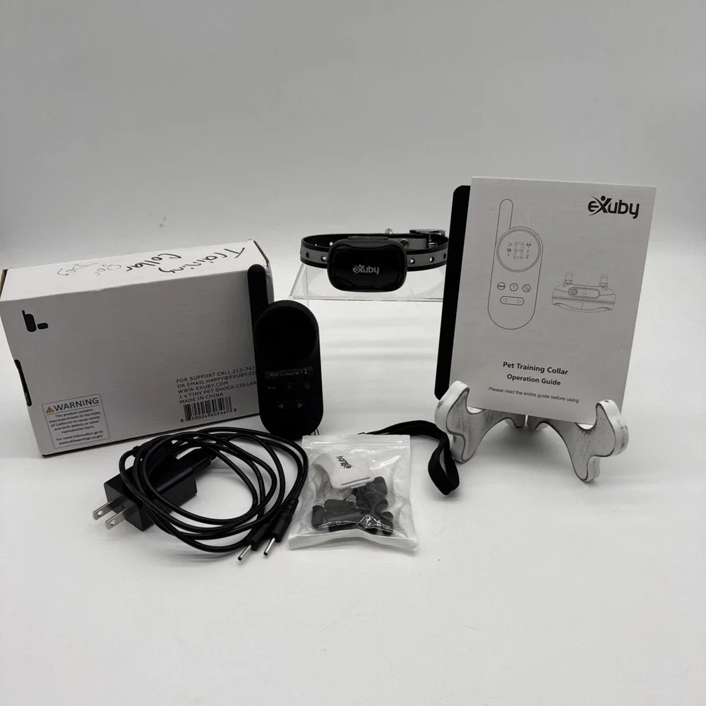 eXuby - Tiny Shock Collar for‎ Small Dogs 5-15lbs - Black Remote